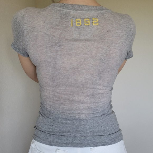 Distressed Grey "Rowing Club" Cotton Tee - Picture 6 of 7